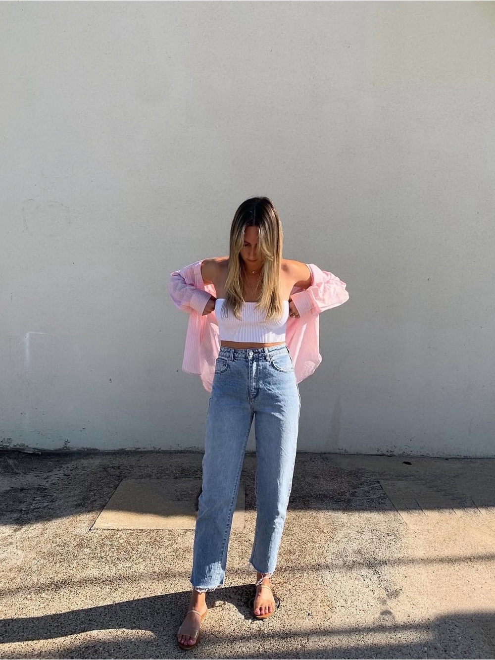 Abrand Light Wash Straight Leg Jeans